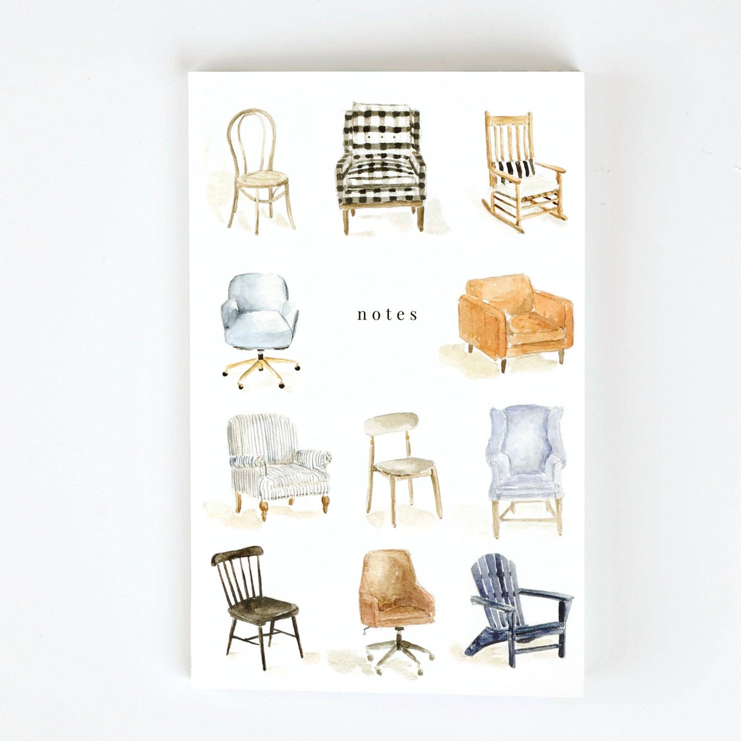 Softtouch Cover Notebook with Original Watercolor Artwork