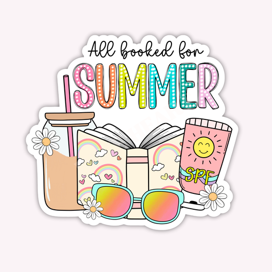 All Booked For Summer Sticker