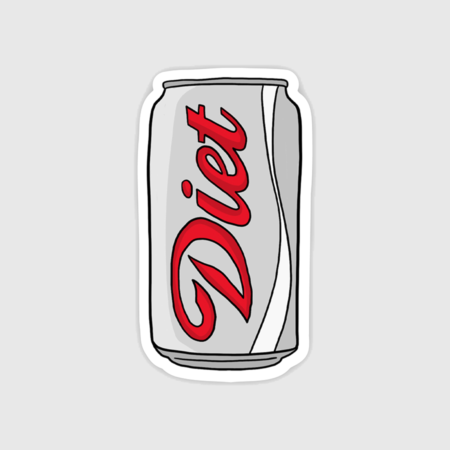 Diet Soda Can Sticker
