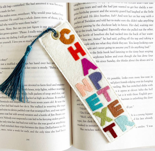 Next Chapter Felt Bookmark