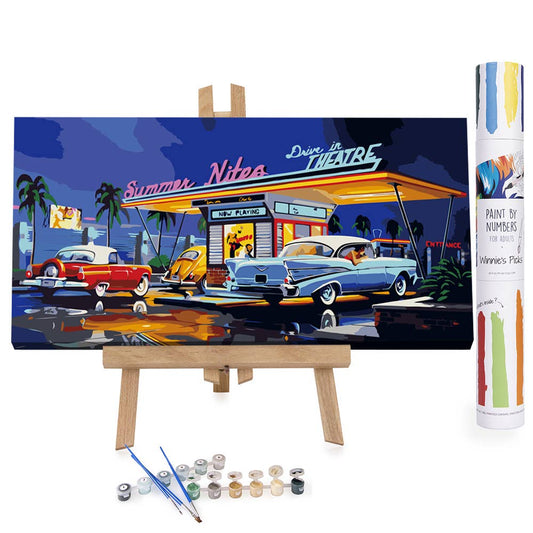 Summer Nites - DIY Paint By Numbers Kit - Vintage Wall Art