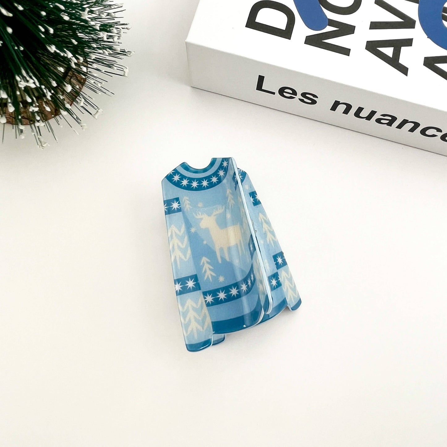 Sweater Style Hair Clip, Christmas Claw Clip