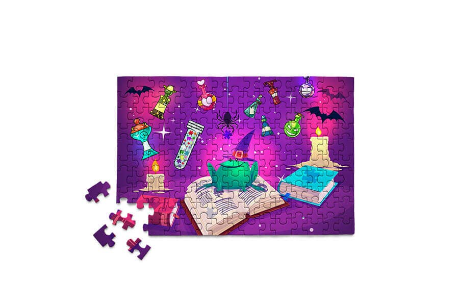 Puzzle Potion Number 5 - Fall, halloween mini jigsaw puzzle
