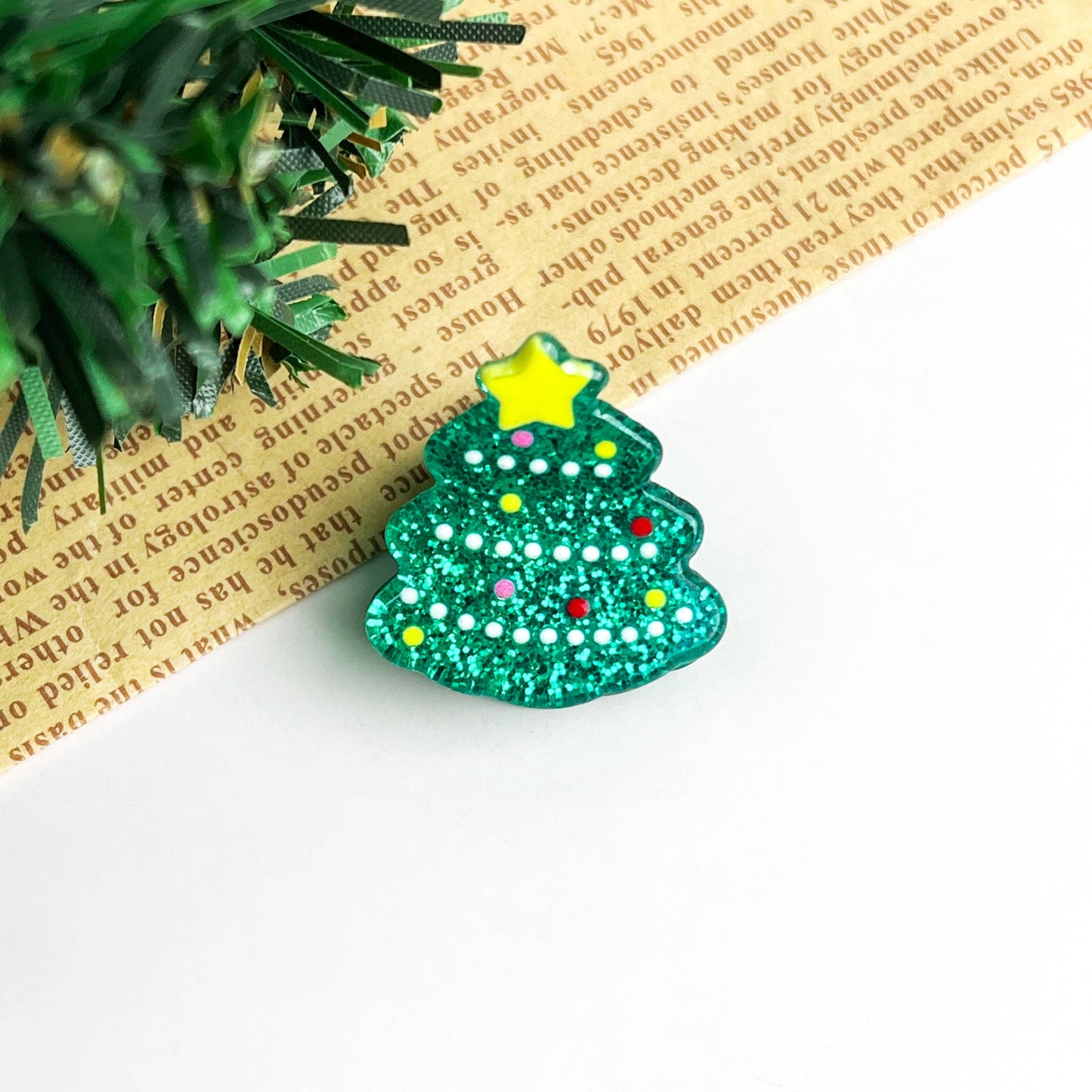 Christmas Mini Hair Claw Clips, Christmas Tree Hair Clip