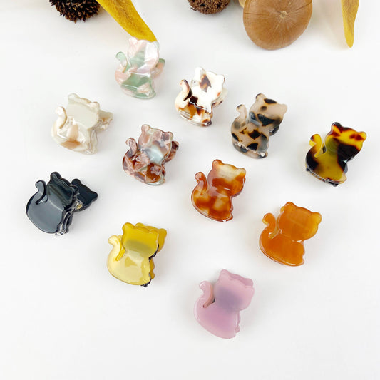 Mini Cute Cat Hair Claw Clip