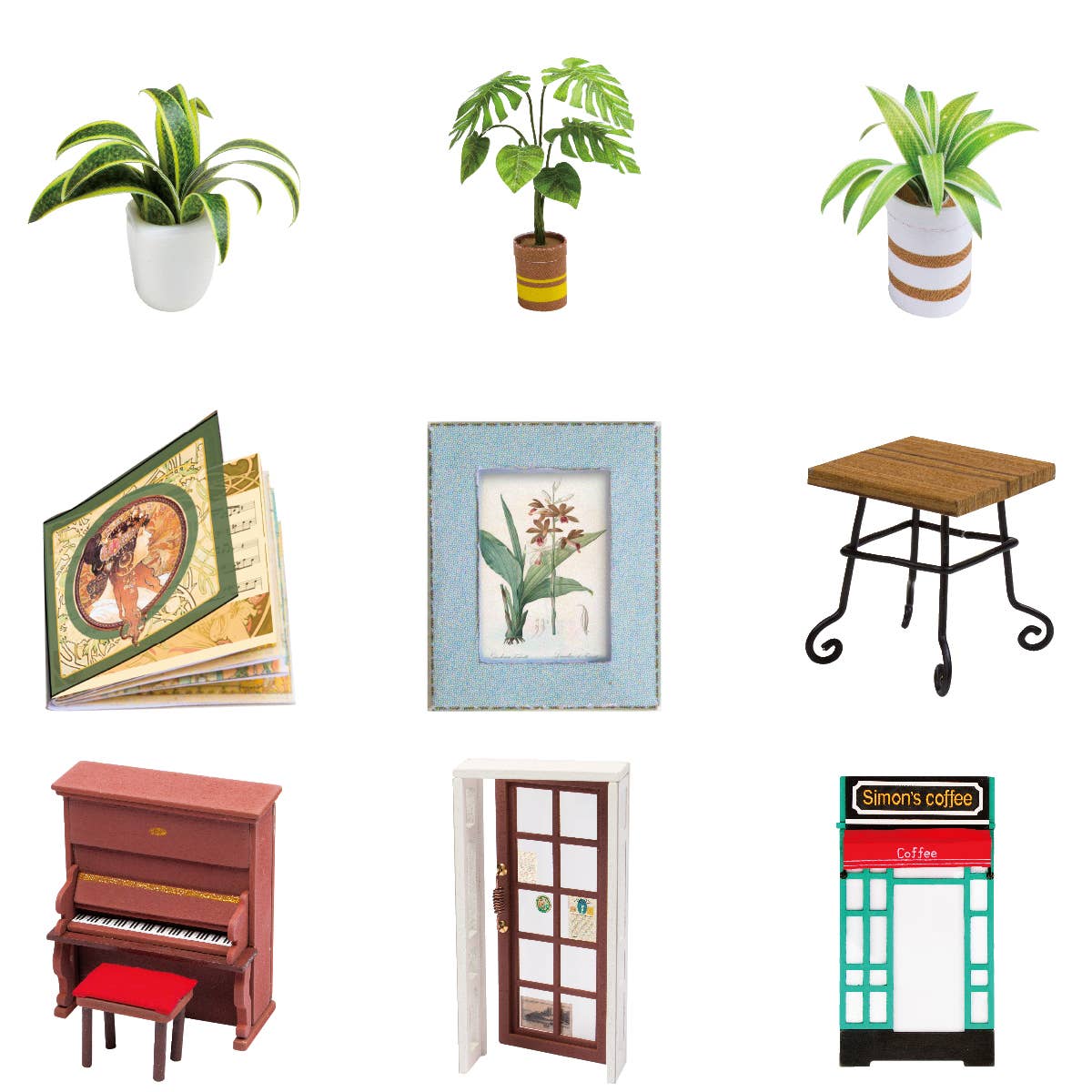 DIY Miniature House Kit: Simon's Coffee