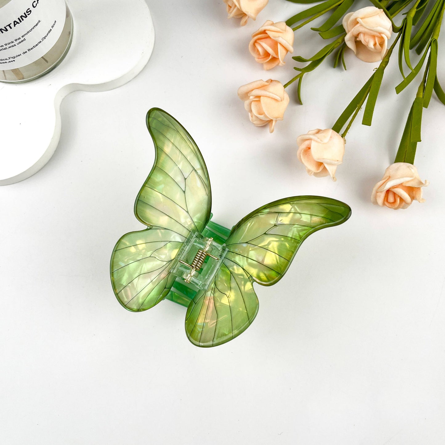 Simulation 3D butterfly elegant hair claw clip