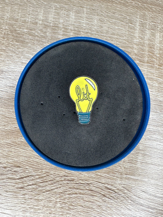 Lit Pin - Lightbulb - Book Lover