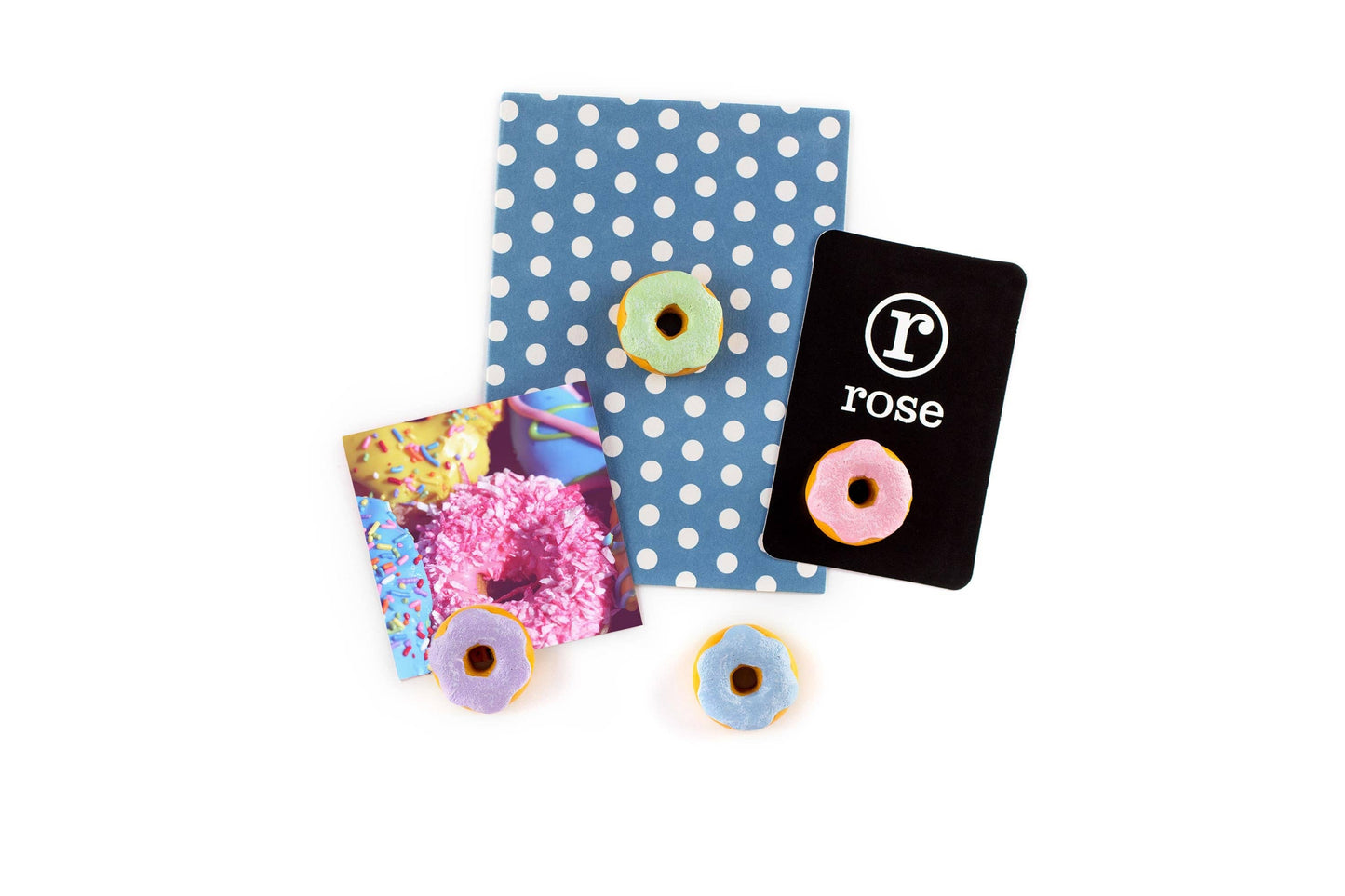 Colorful donut magnets