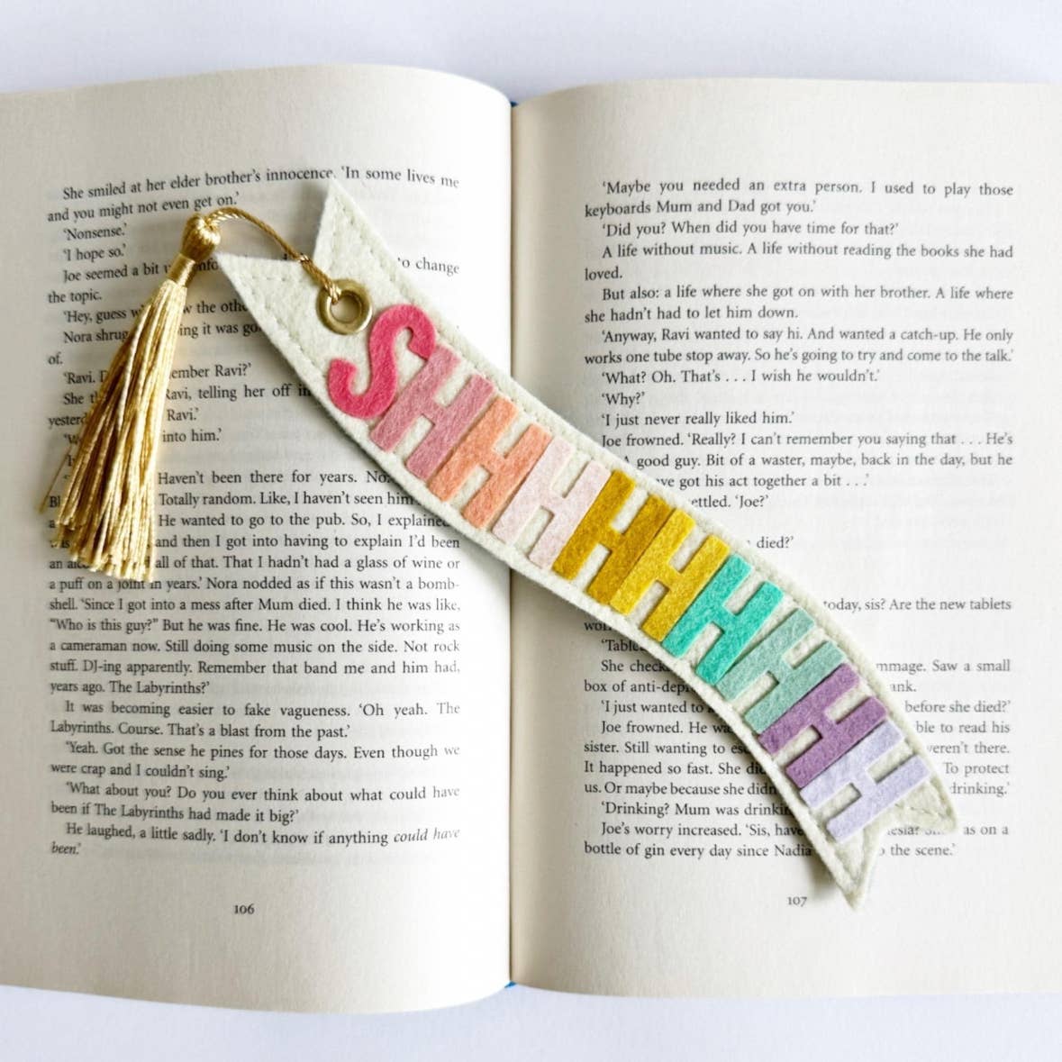 Shh‚Ä¶ Rainbow Felt Bookmark