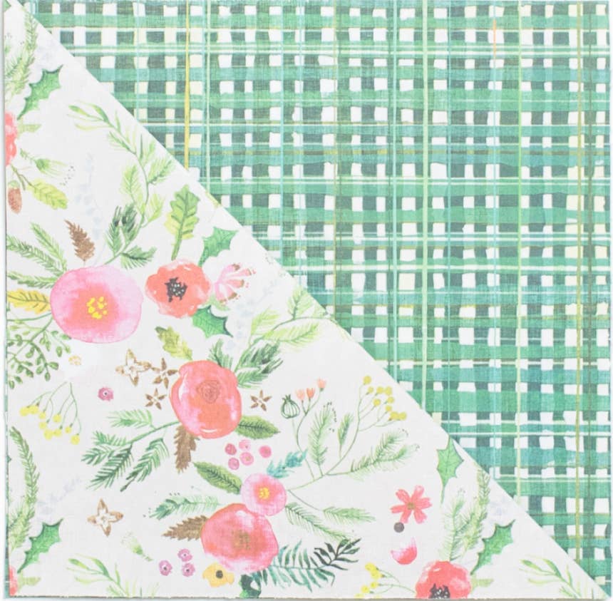 Winter Floral ‚Ä¢ Double-sided Eco Wrapping Paper ‚Ä¢ Holiday