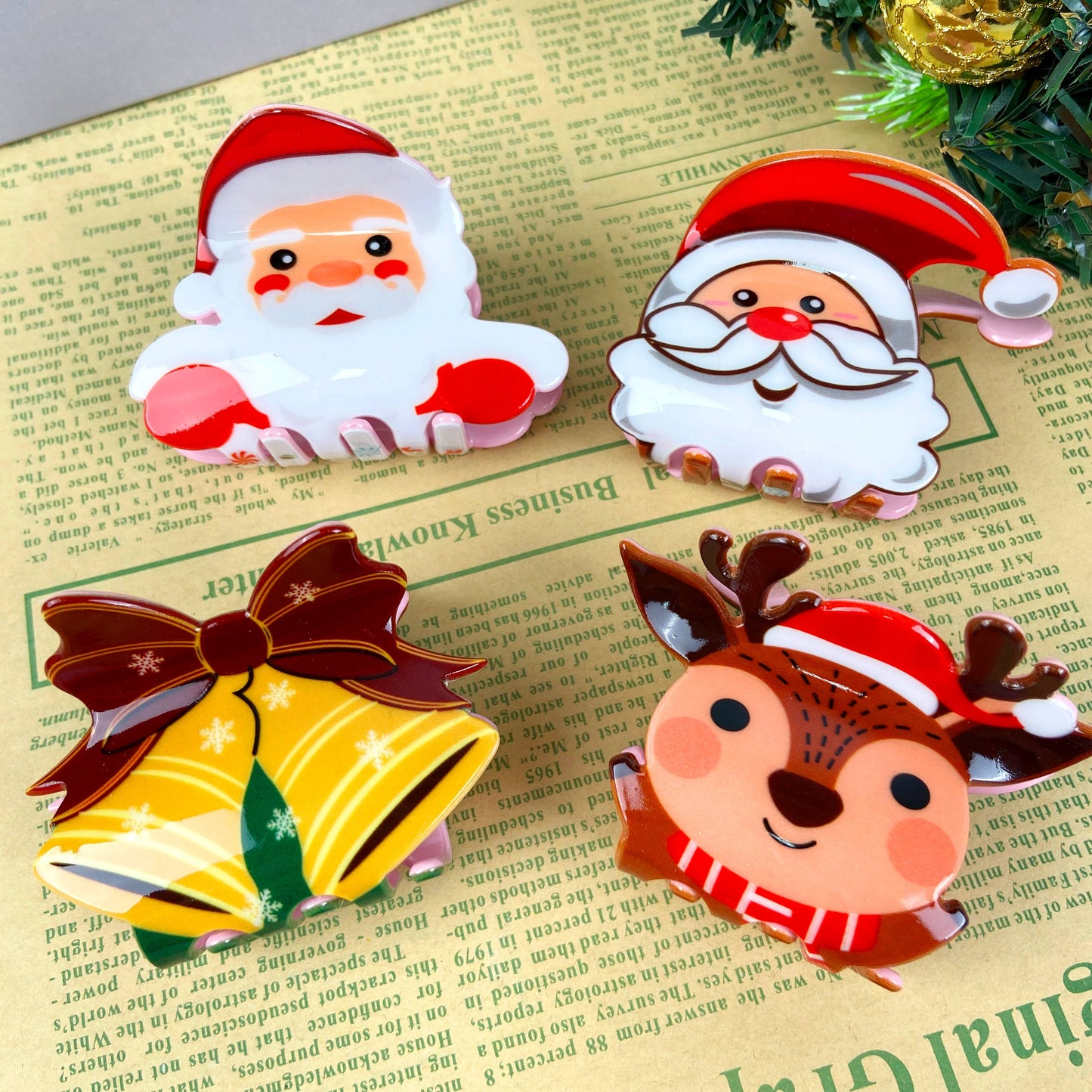 Santa Claus elk cartoon cute claw clip