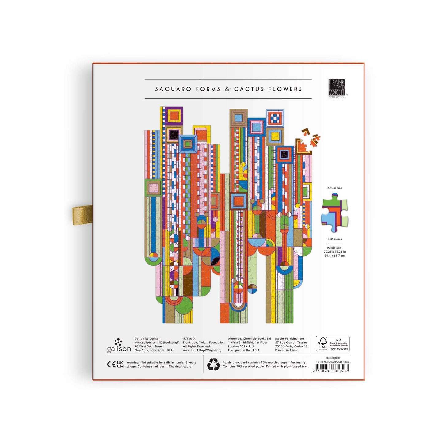 Frank Lloyd Wright Saguaro Cactus & Forms 750 Piece Shaped Foil Puzzle