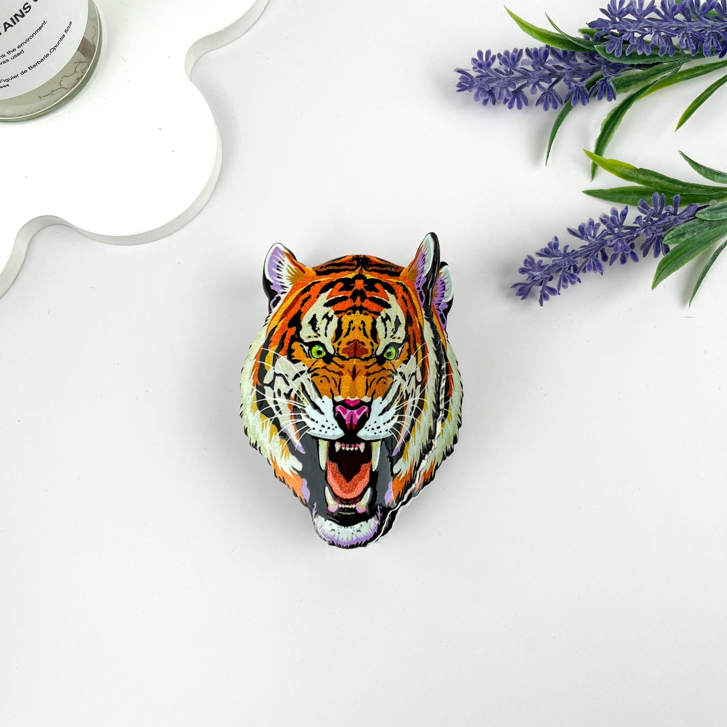 Fierce Tiger Print Hair Claw Clip