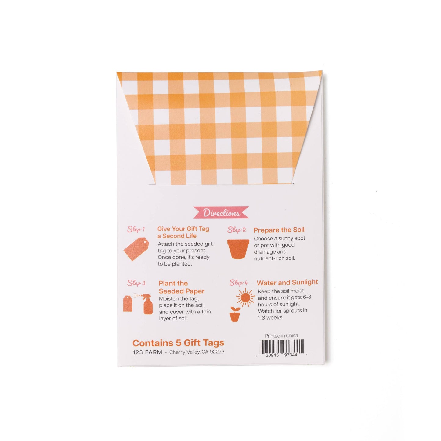 Plantable Seed Gift Tags - Vintage Seed Design, 5 Gift Tags