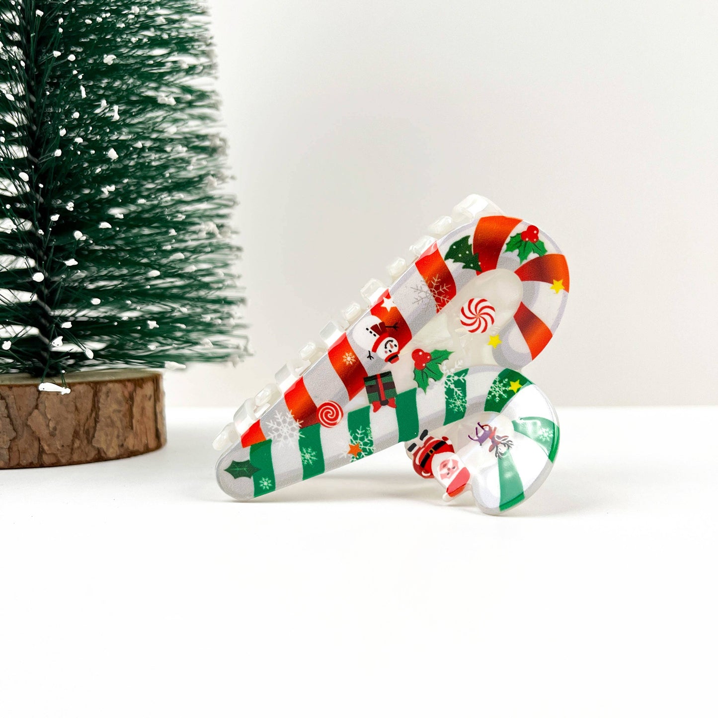 Crutch Hair Clip,Christmas Claw Clip