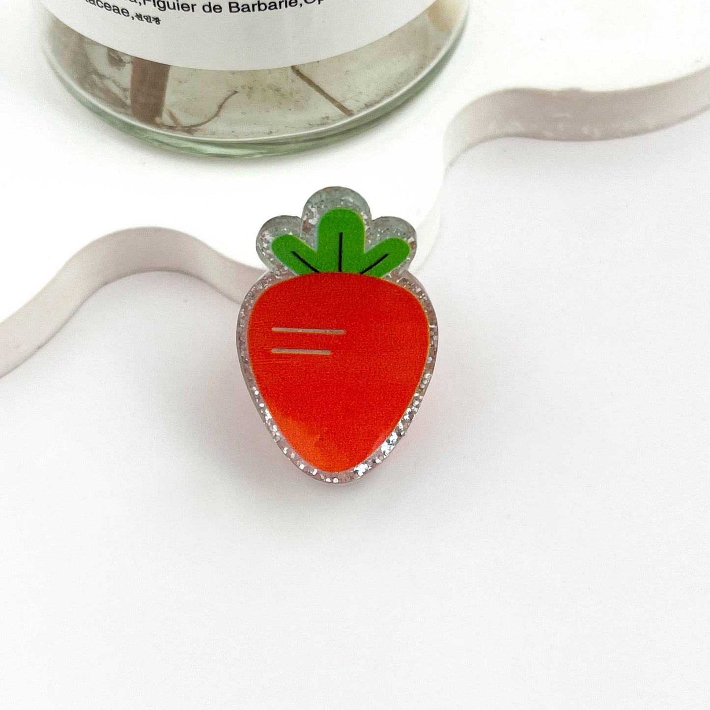 🍓 Mini Sparkly Fruit Hair Claw – Cute Glitter Clip ✨