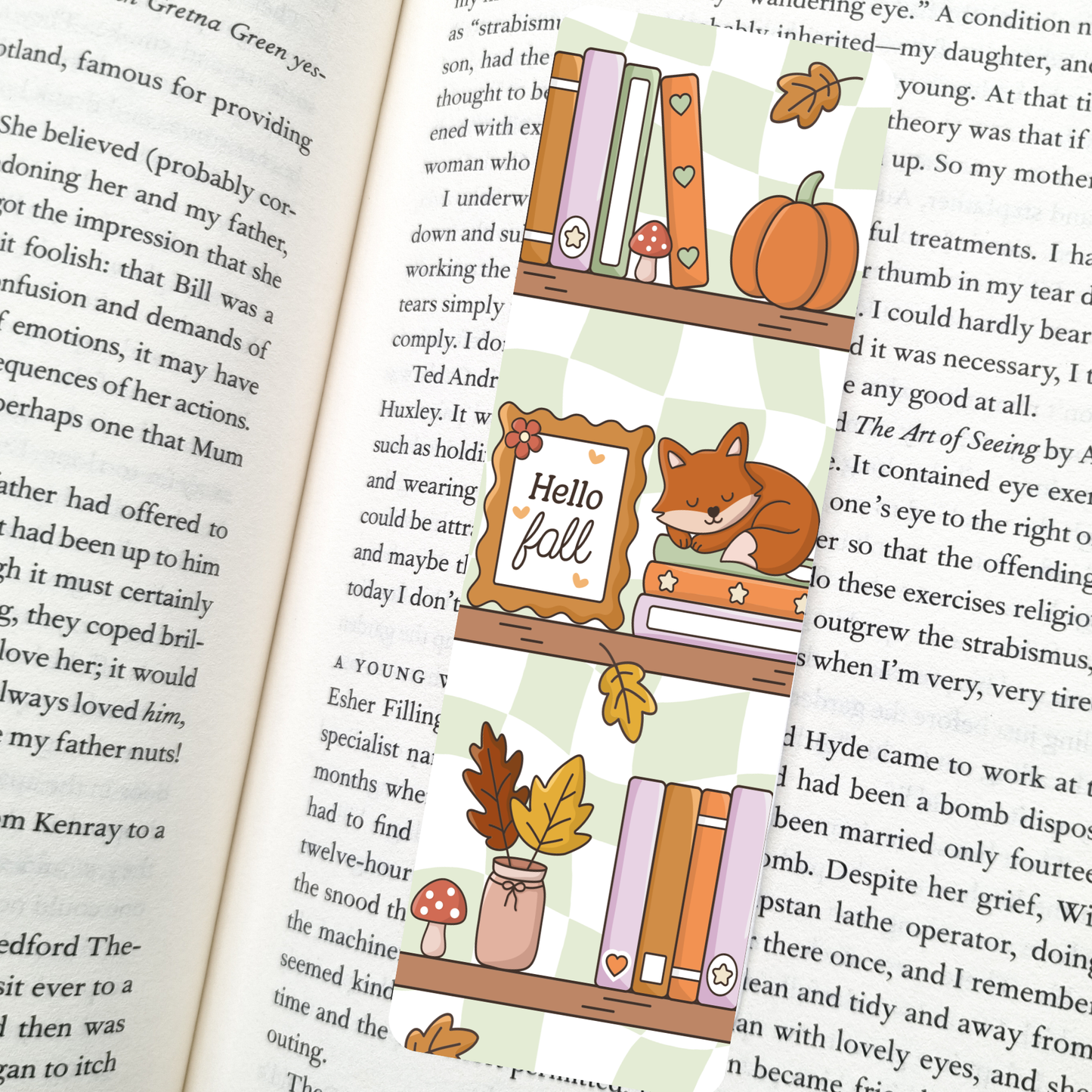 Fall Fox Bookshelf Bookmark