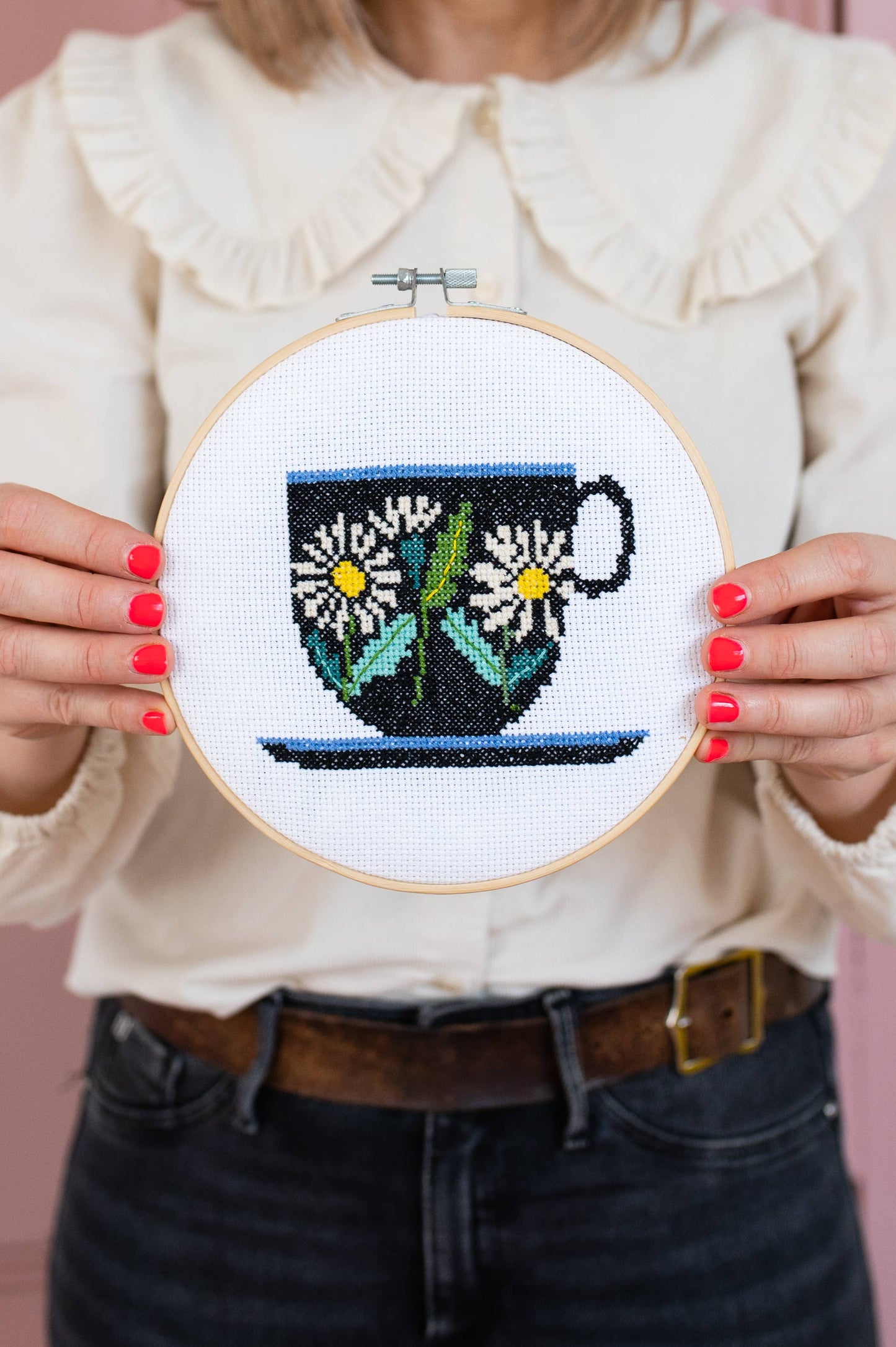 Teacup Brie Harrison Cross Stitch Kit