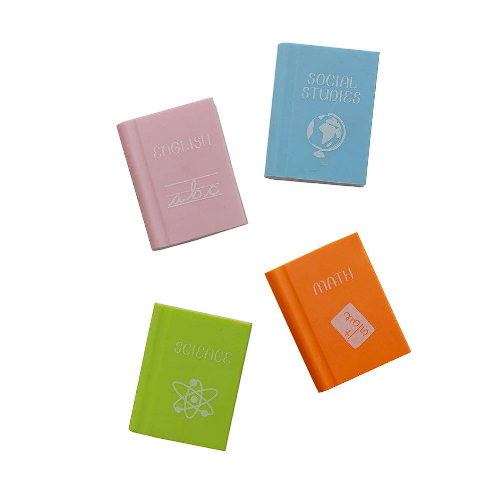 Smarty Pants Book Erasers - 4 Color Options