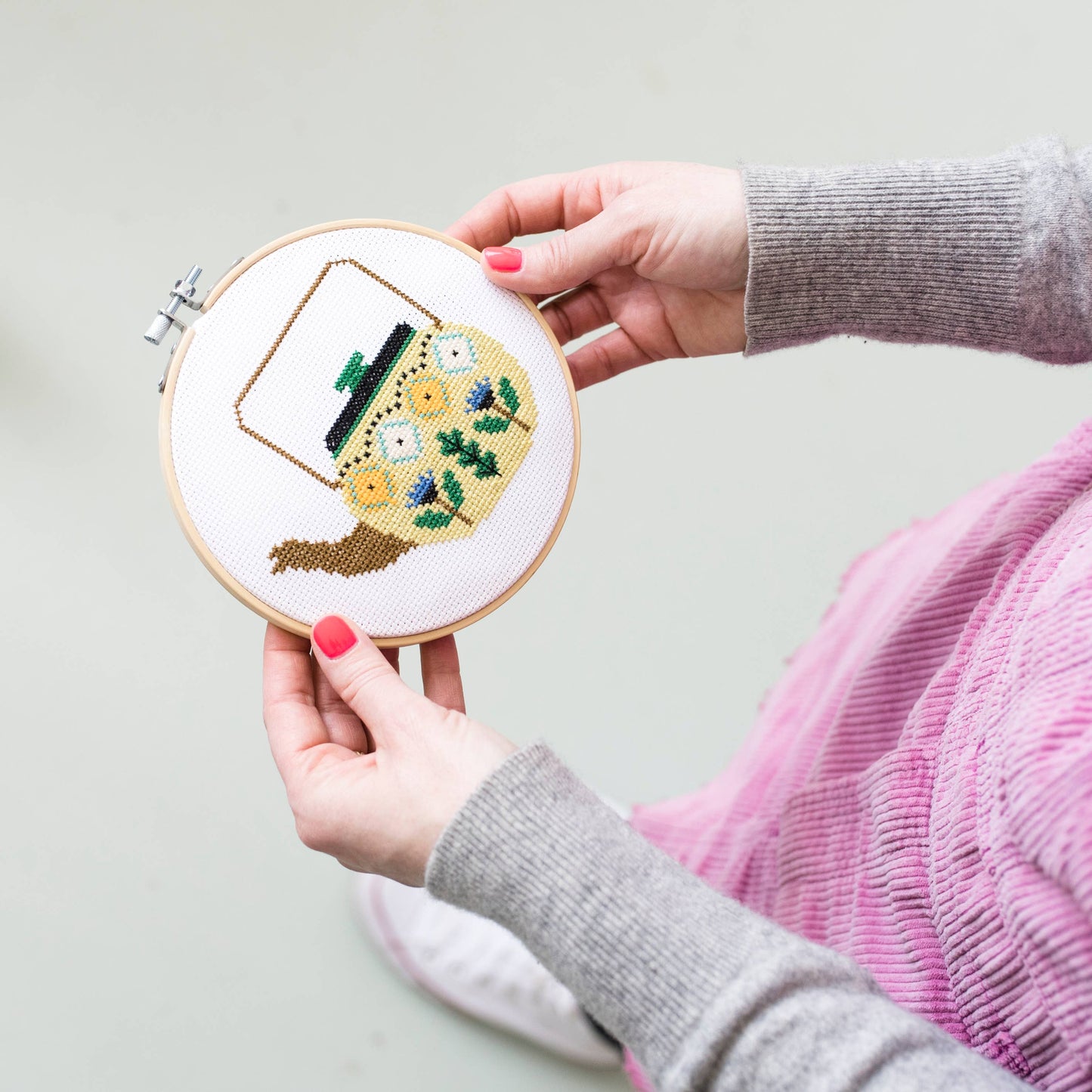 Teapot Brie Harrison Cross Stitch Kit