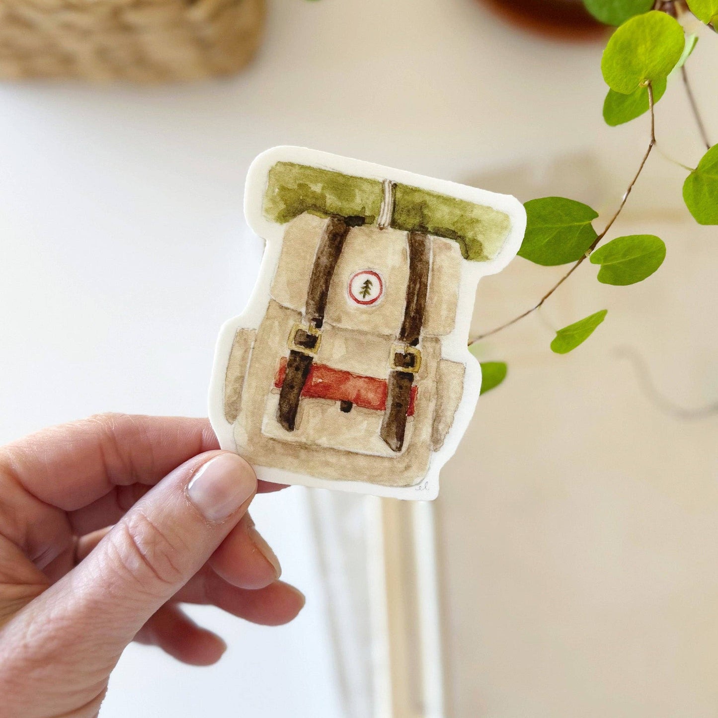 Camp backpack sticker