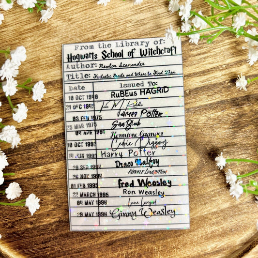 Borrow Card Magic School Laminated Cardstock Bookmark