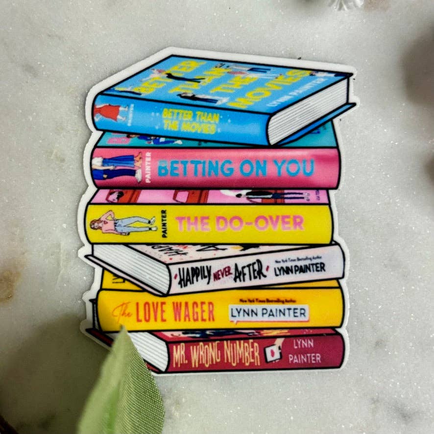 Lynn Painter Books Bookstack Sticker