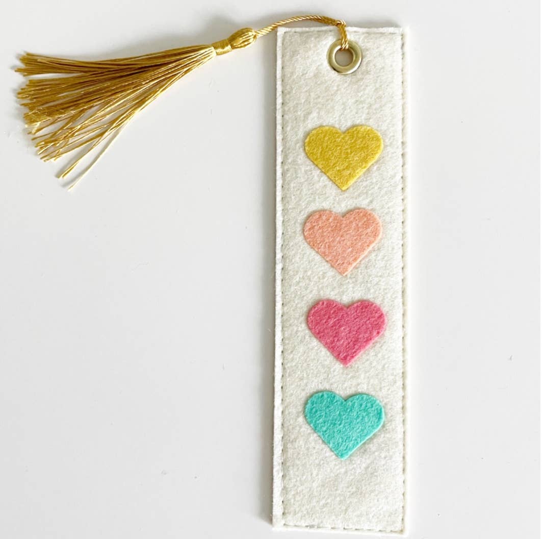 Hearts felt Bookmark